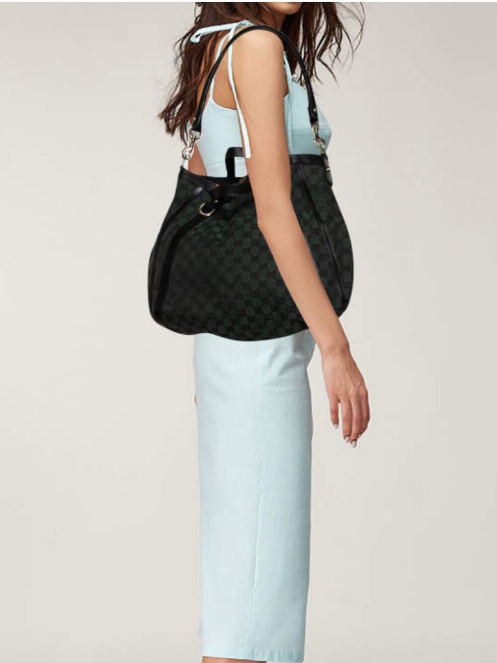 Gucci GG Canvas Abbey Convertible Hobo/Tote